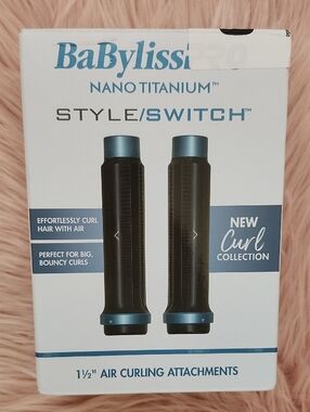 Brand New BABYLISS PRO NANO TITANIUM 1 1/2" AIR CURLING ATTACHMENTS